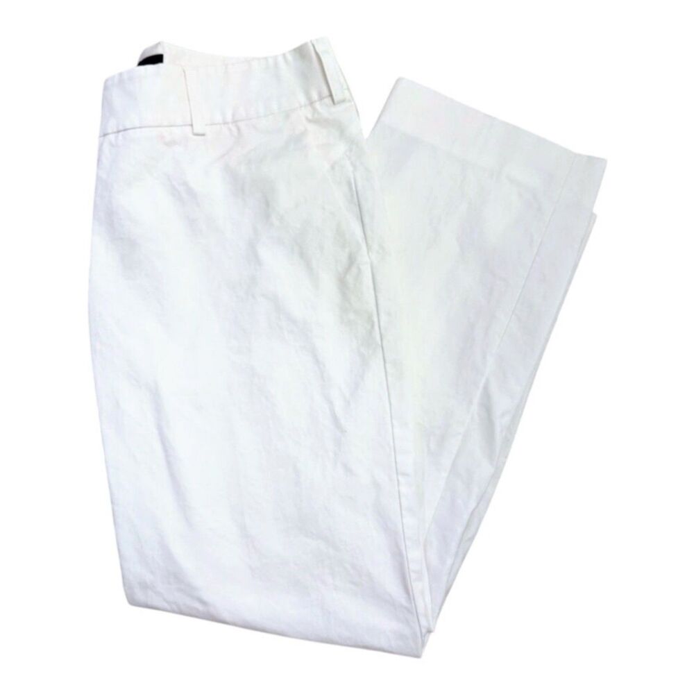 Piazza Sempione Womens White Pants Made in Italy Size 46 US 10 12 Luxury